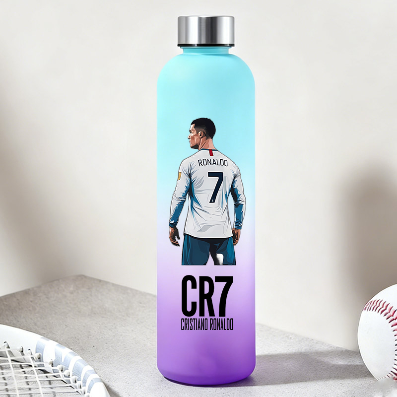 Kids Outdoor Kitchen Accessories - 900ML CR7 Water Bottles Casual Football