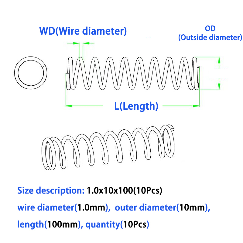 10Pcs/Lots 1.4mm Wire Stainles - Mini Trampoline Spring review and price