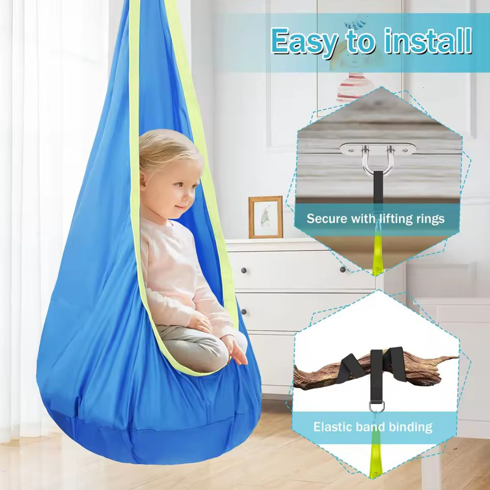 Kids Pod Swing Seat Nylon Hang - Kids Outdoor Swing review and price