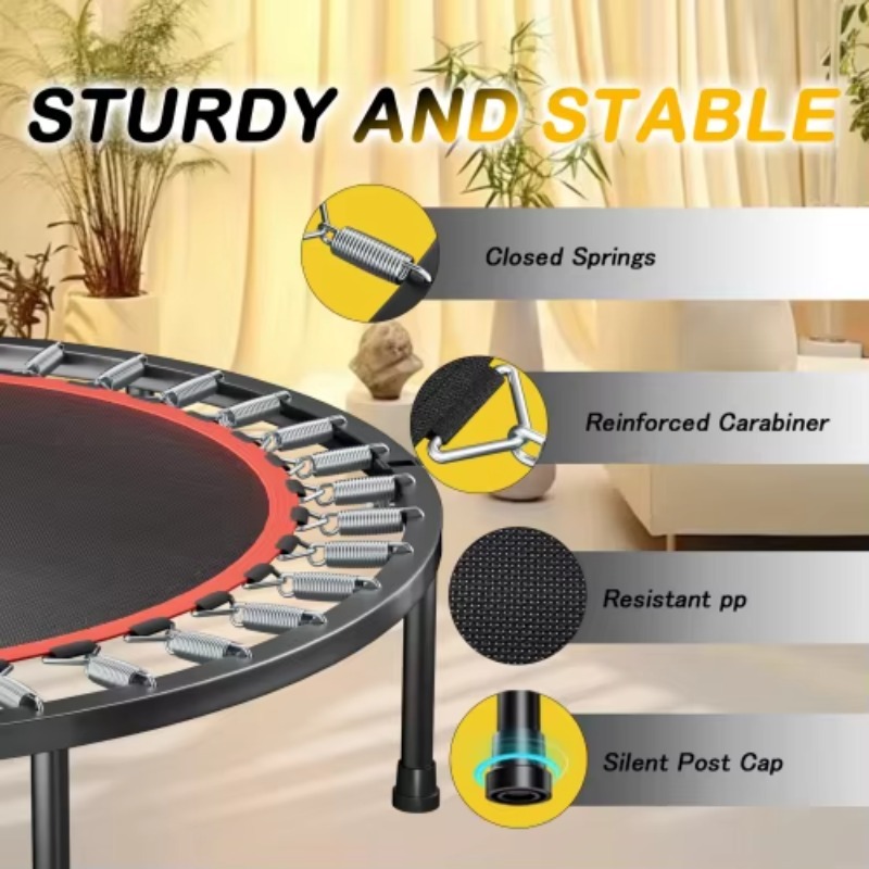 Foldable Trampoline With Handl - Mini Trampoline Spring review and price