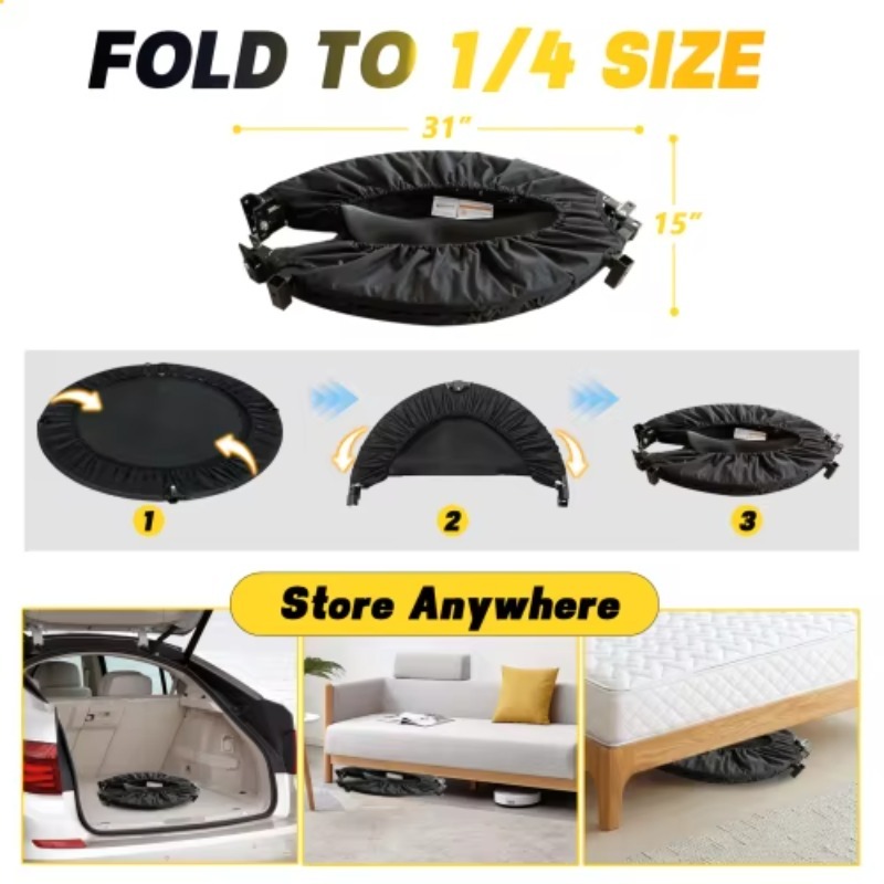 Foldable Trampoline With Handl - Mini Trampoline Spring review and price