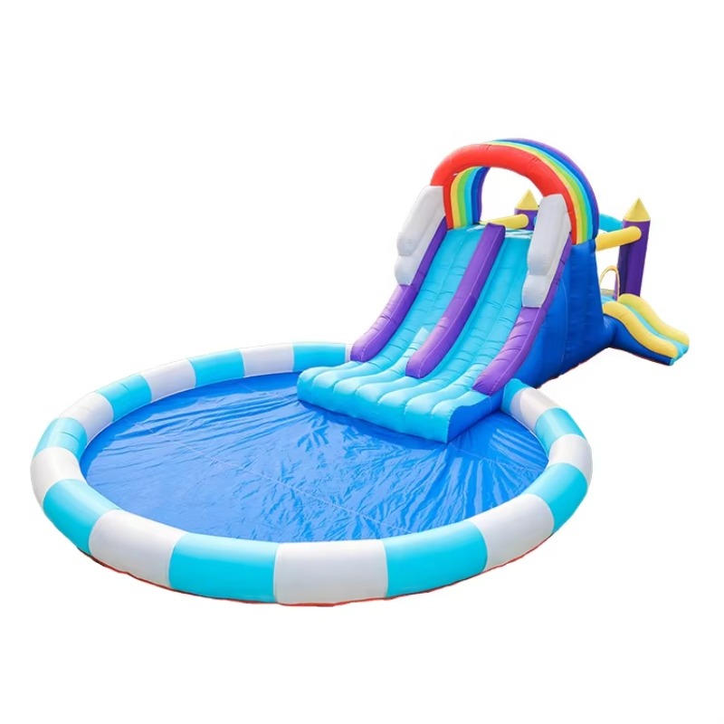 Giant Rainbow Inflatable Water - Kids Outdoor Slide review and price