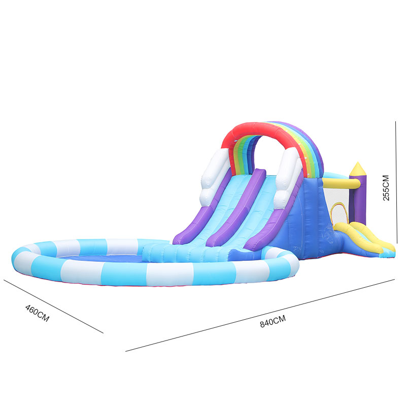 Giant Rainbow Inflatable Water - Kids Outdoor Slide review and price