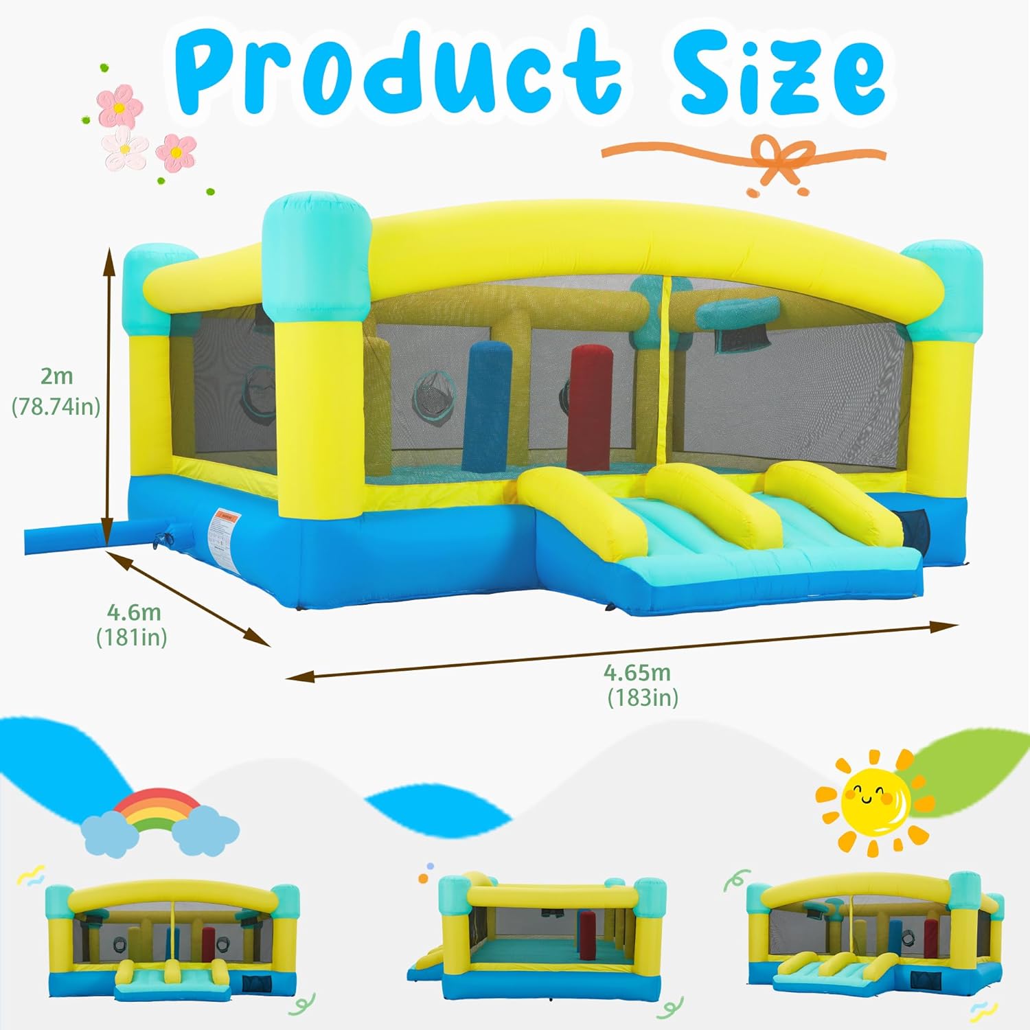 Big Bounce House,15 x 14.8 FT  - Kids Outdoor Slide review and price