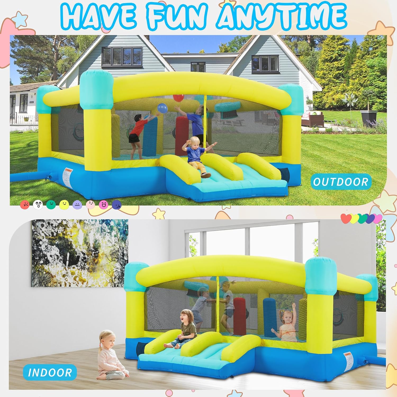 Big Bounce House,15 x 14.8 FT  - Kids Outdoor Slide review and price