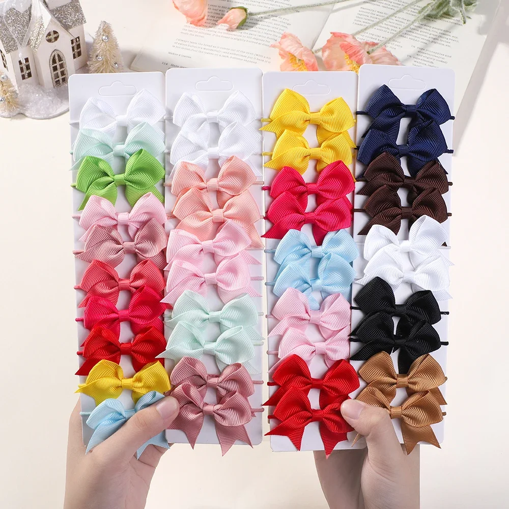 10Pcs Bows Elastic Hair rubber - Kids Outdoor Decor review and price