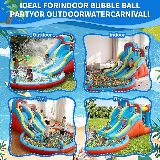 All-Season 8-in-1 Inflatable W - Kids Outdoor Slide review and price