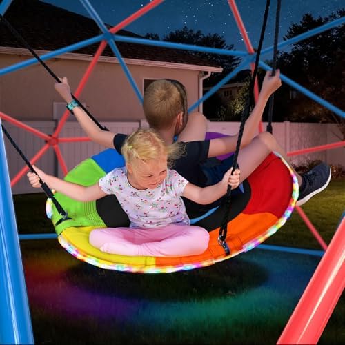 Clim Dome Swing Set with LED S - Kids Outdoor Jungle Gym Dome review and price