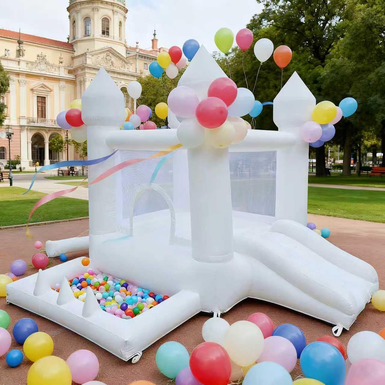White Bounce House, Indoor and - Kids Outdoor Slide review and price