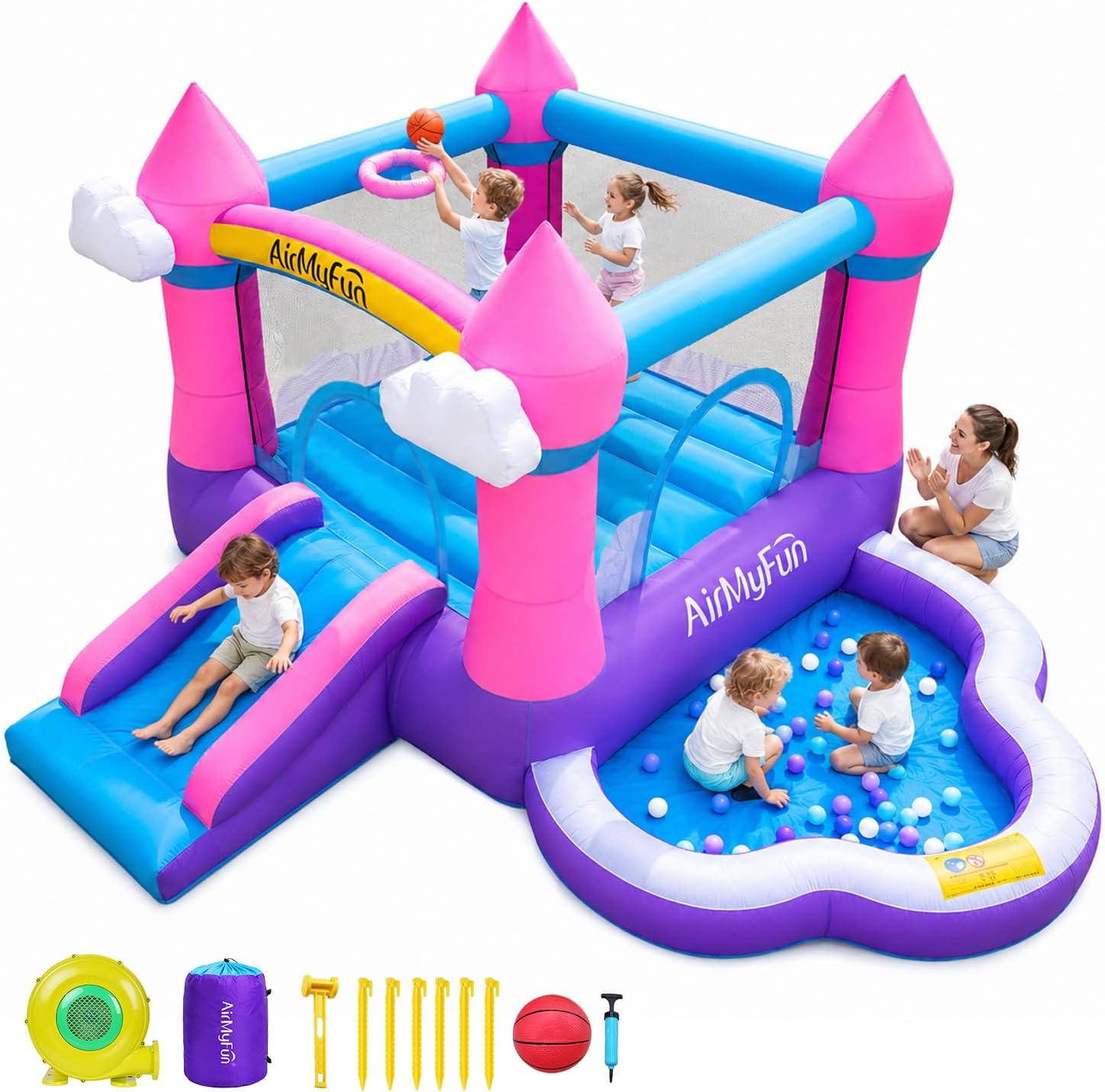 Pink Indoor/Outdoor Inflatable - Kids Outdoor Slide review and price