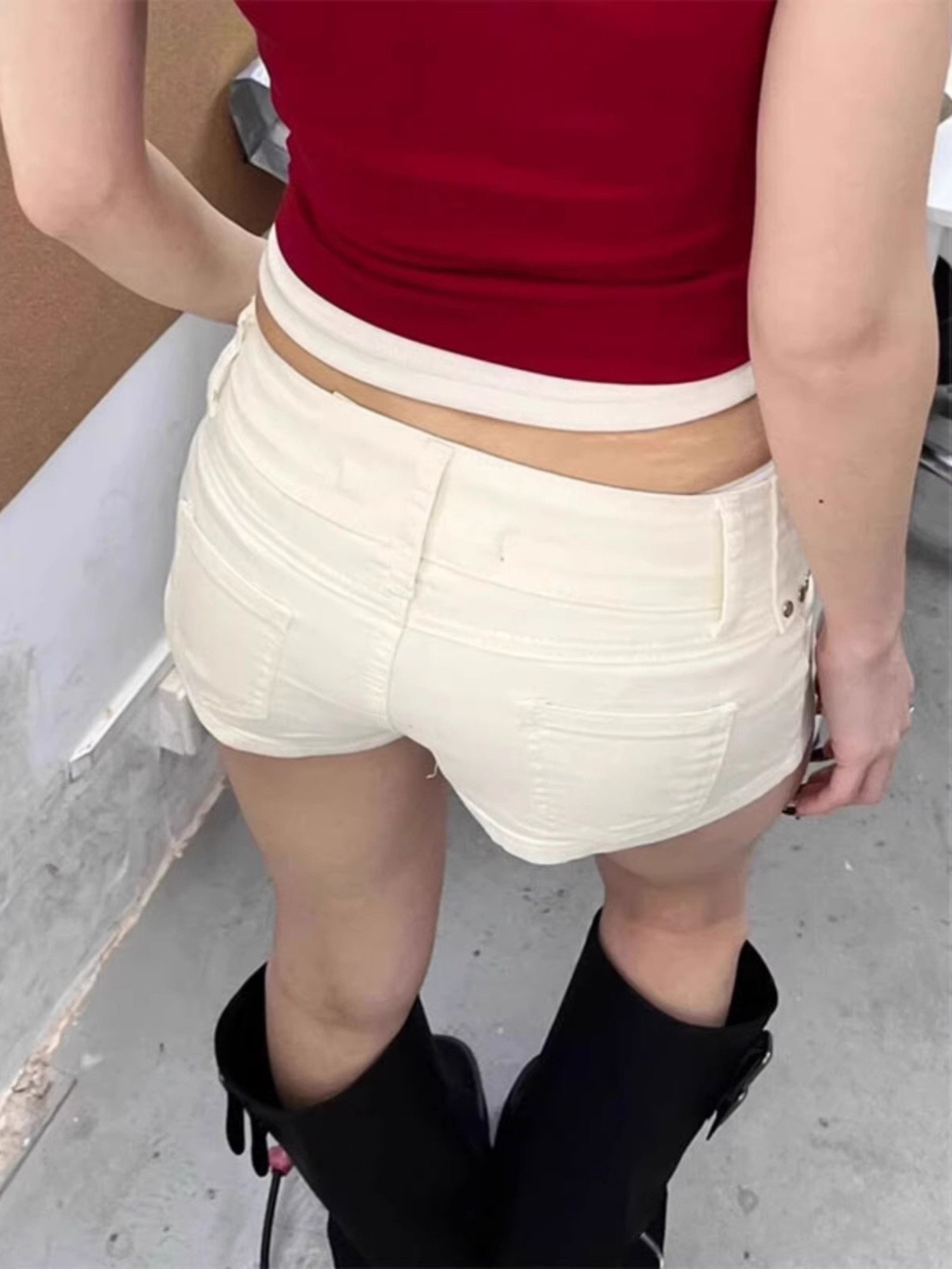 Women's Low Rise White Denim S - Mini Trampoline Spring review and price