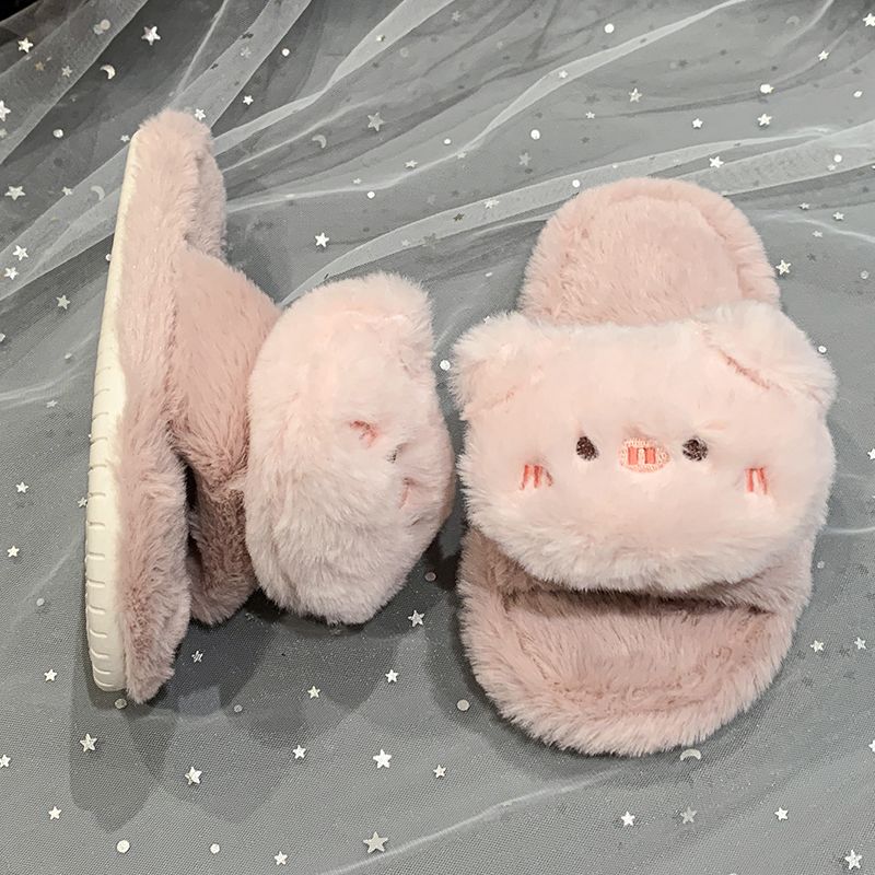 Comfortable Cute Fluffy Cartoo - Kids Indoor Outdoor Slippers review and price