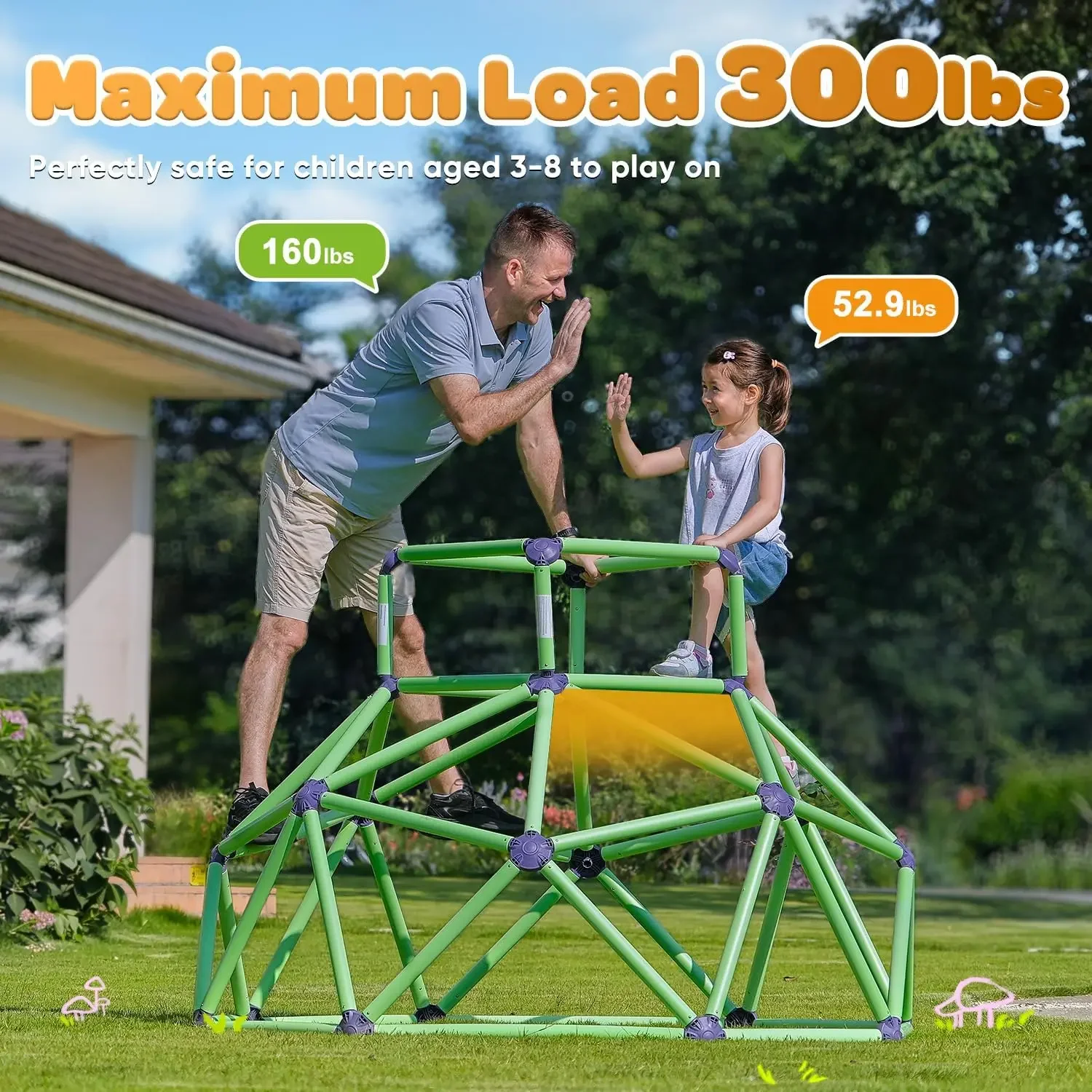Zupapa Monkey Bars Climbing Do - Kids Outdoor Jungle Gym Dome review and price