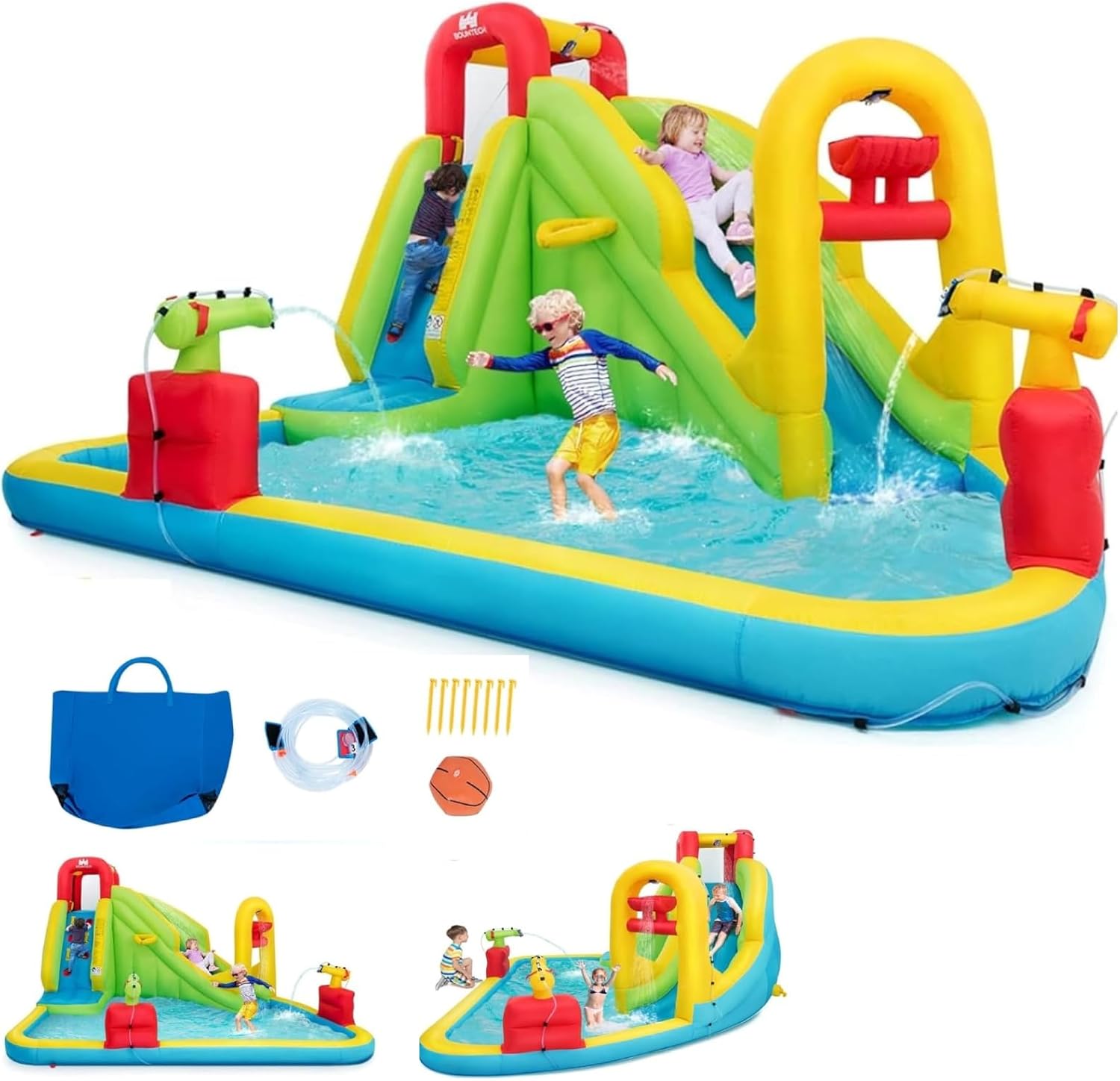 Mega Inflatable Water Park Bou - Kids Outdoor Slide review and price