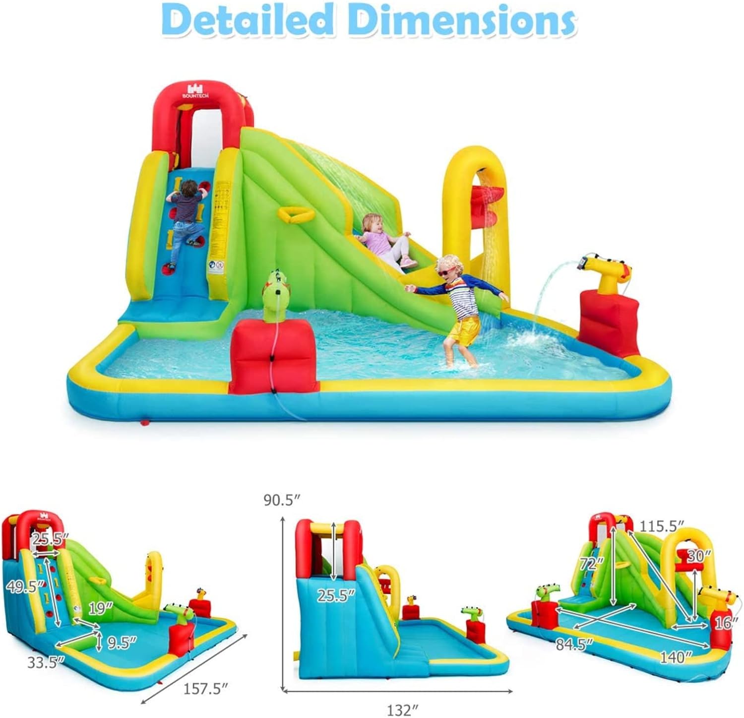 Mega Inflatable Water Park Bou - Kids Outdoor Slide review and price