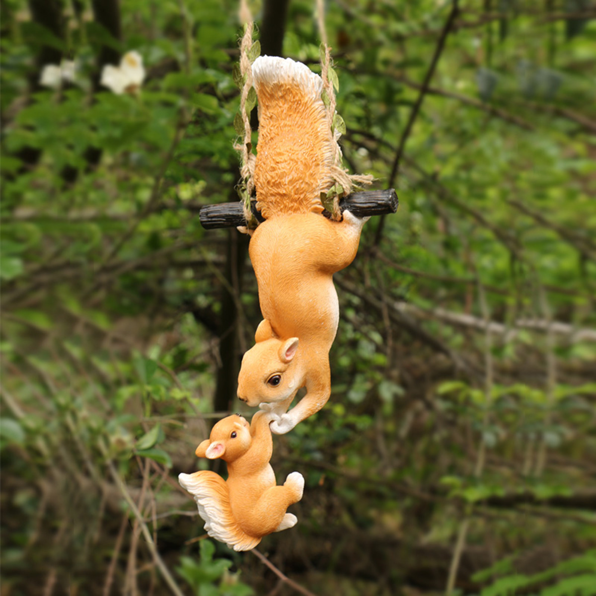 Mother Child Squirrel Resin Ha - Kids Outdoor Swing review and price