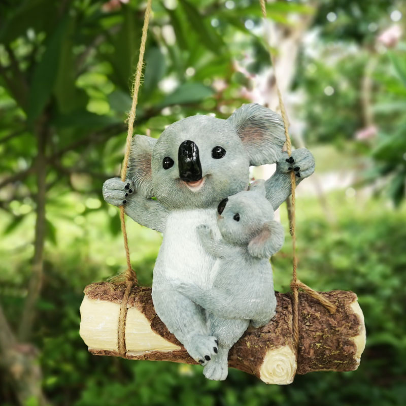 Mother Child Squirrel Resin Ha - Kids Outdoor Swing review and price