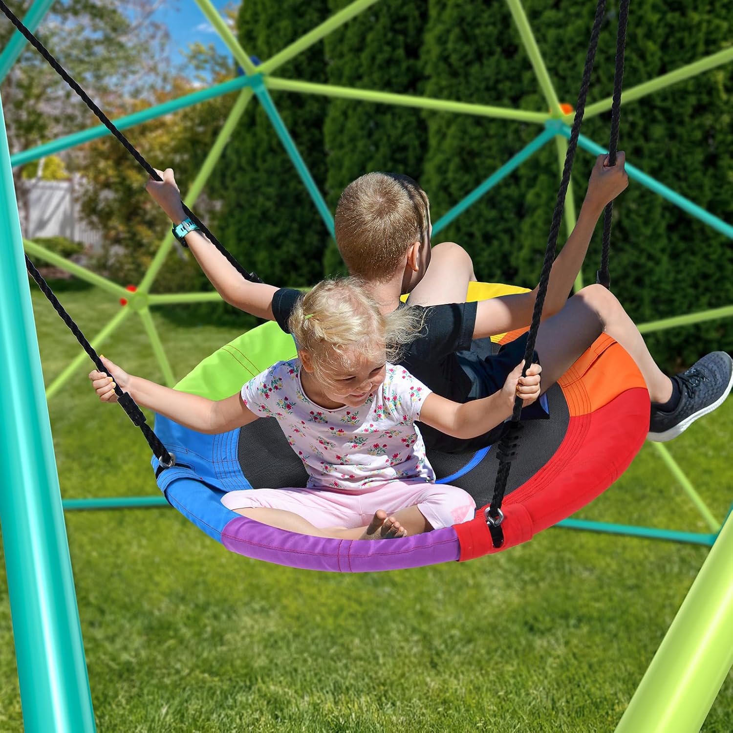 10 ft Climbing Dome Swing Set  - Kids Outdoor Swing review and price