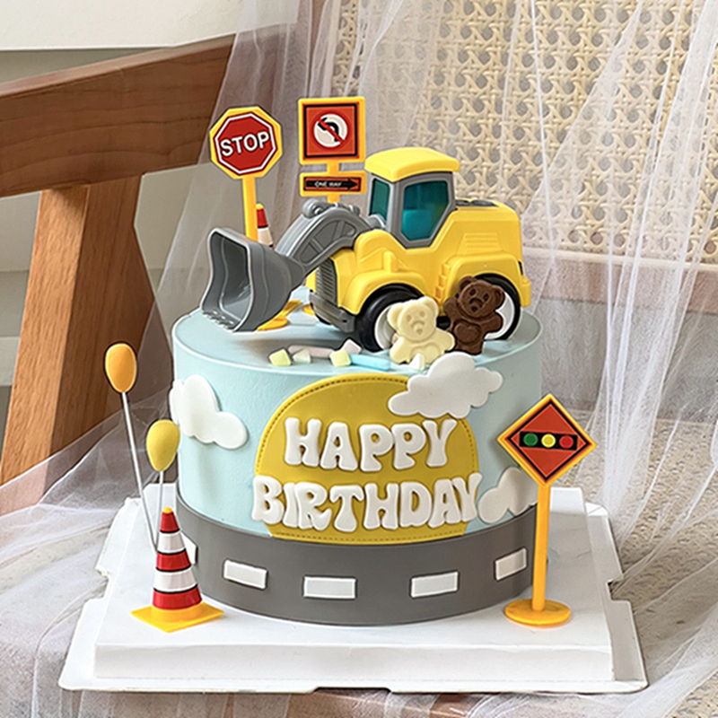 Construction Cake Toppers Birt - Kids Outdoor Excavator review and price