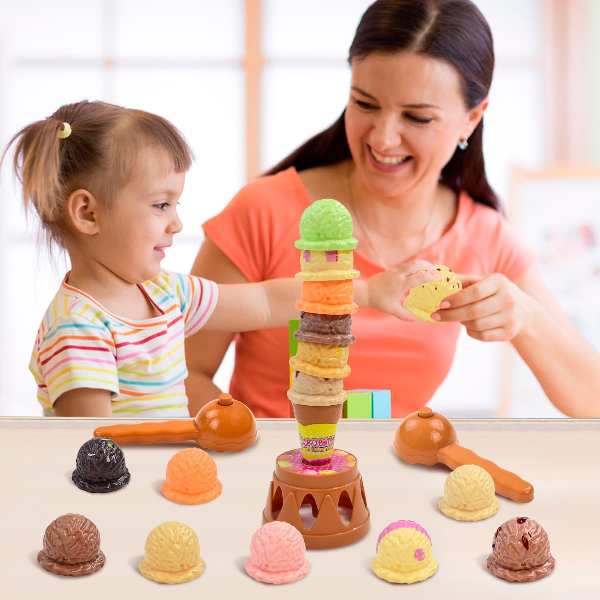 Children's Ice Cream Stacking  - Kids Outdoor Kitchen Accessories review and price