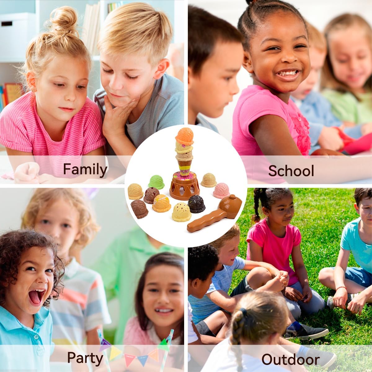 Children's Ice Cream Stacking  - Kids Outdoor Kitchen Accessories review and price