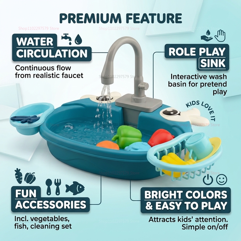 Toddler Interactive Water Play - Kids Outdoor Kitchen Accessories review and price