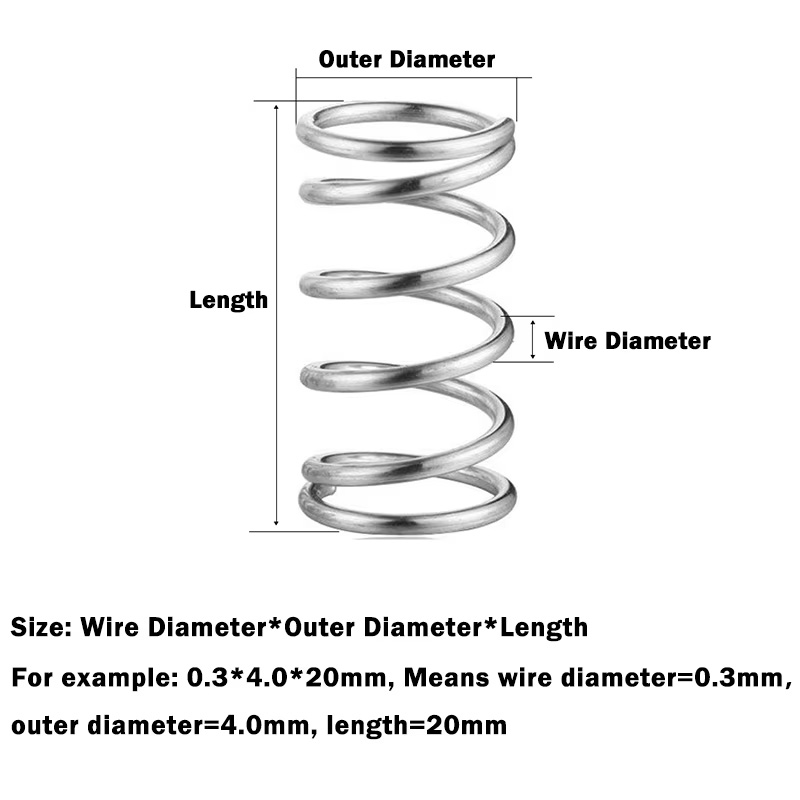 10Pcs/lot 0.3mm 304 Stainless  - Mini Trampoline Spring review and price