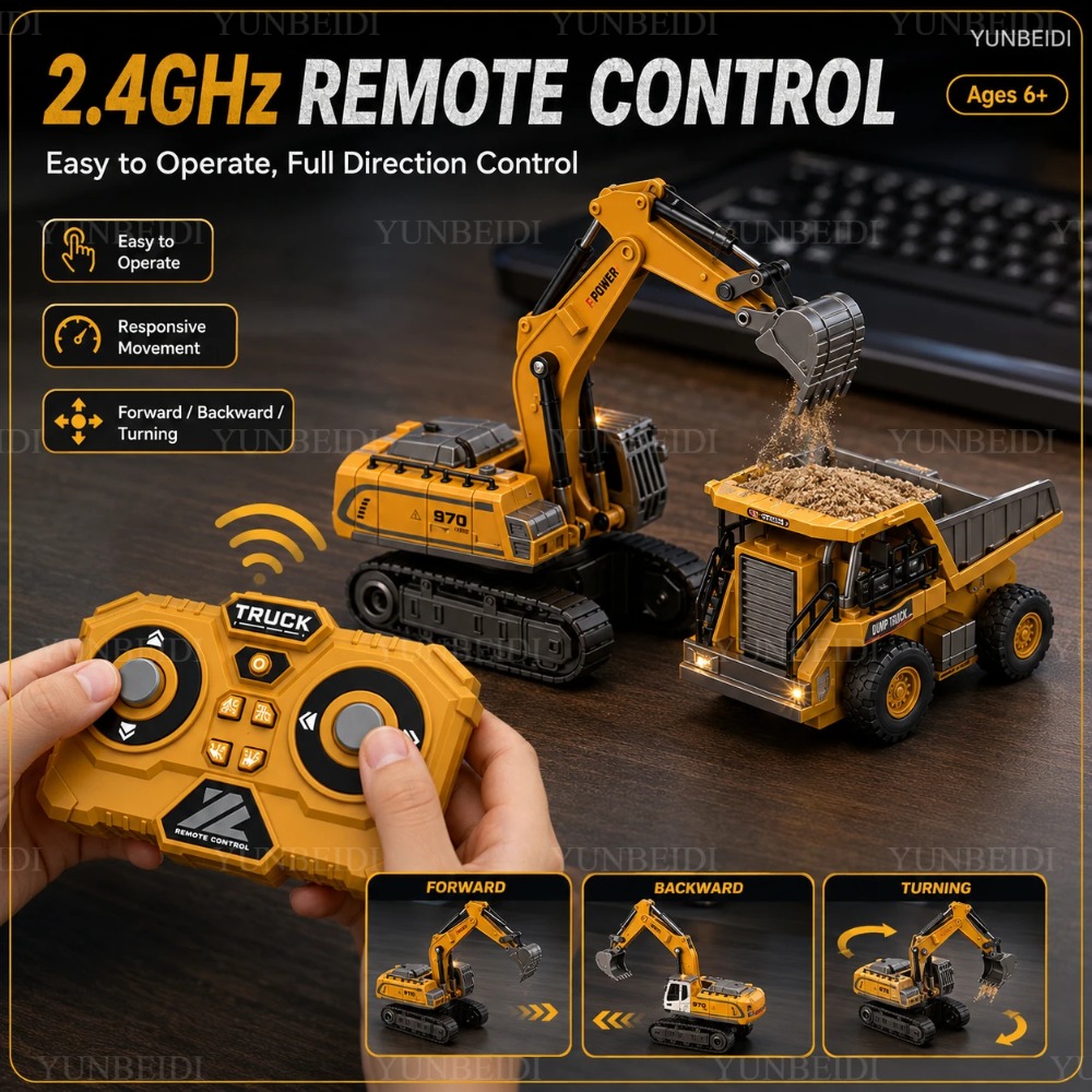 Remote Control Mini Alloy Car  - Kids Outdoor Excavator review and price