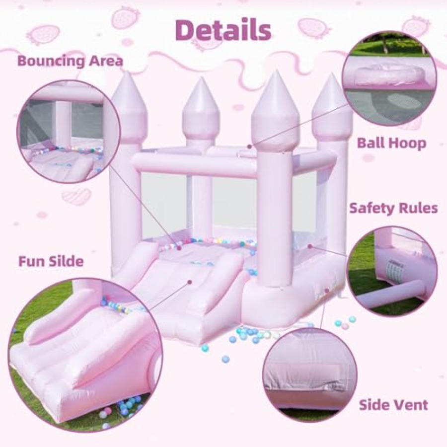 PVC bounce house for kids 3-6  - Kids Outdoor Slide review and price