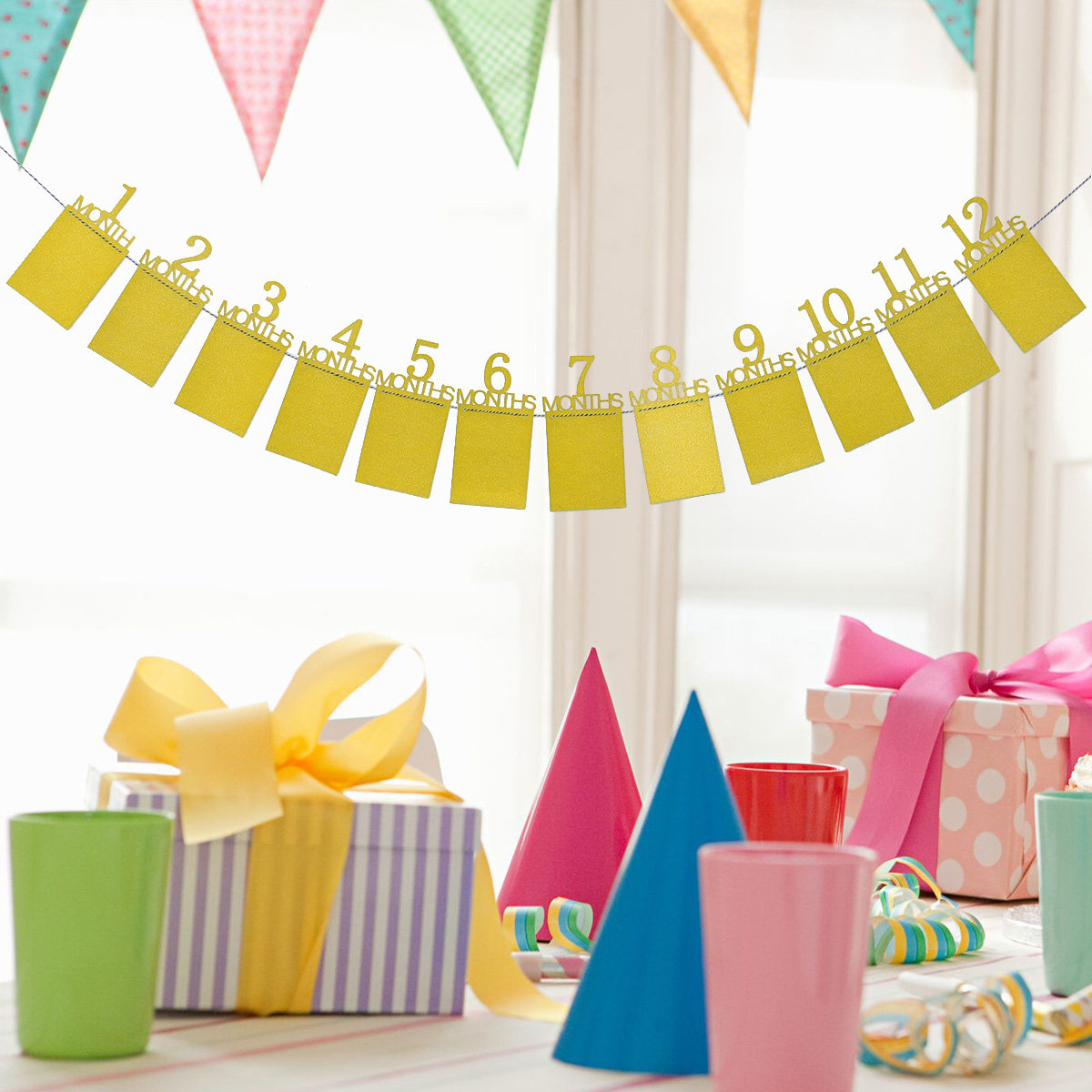 12 Month Gold Baby Birthday Ph - Kids Outdoor Decor review and price