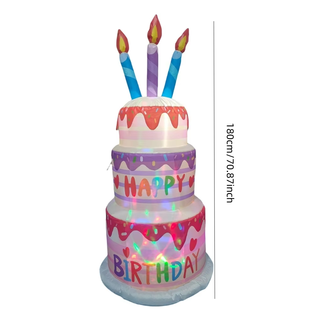 1.8M Inflatable Birthday Cake  - Kids Outdoor Decor review and price
